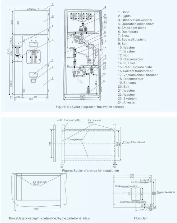 13.8KV MV HV Air Insulated Switchgear for power distribution